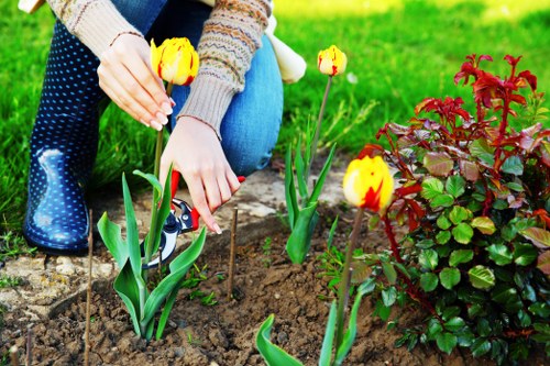 Garden layout planning and hard landscaping for a local Hillingdon home